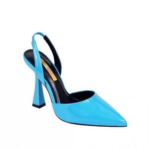 NEW LILIANA women's maeve slingback pumps in blue patent